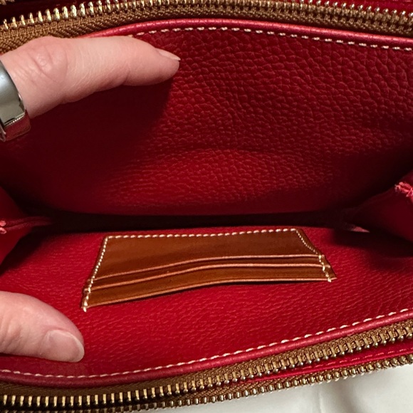 Dooney & Bourke Red and Brown Crossbody Bag - Picture 5 of 6